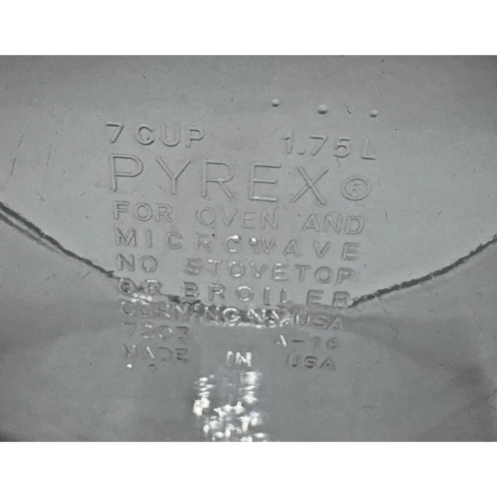 Pyrex 7203 7-Cup Clear Glass‎ Food Storage Bowl